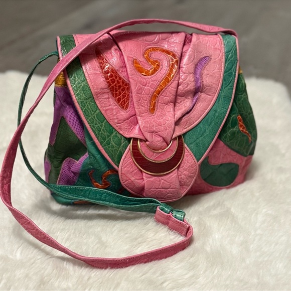 Sharif Multicolor Patchwork Leather Crossbody Bag - Picture 15 of 16
